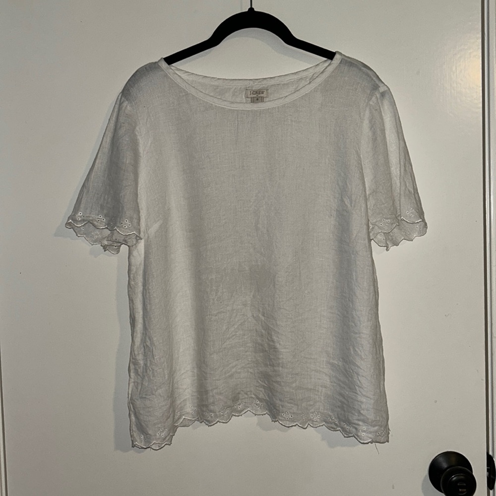 White Linen Top